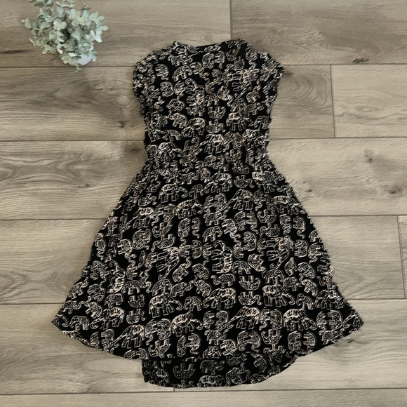 MAEVE Anthropologie Elephant Faux Wrap Dress Size XSP - Picture 7 of 7